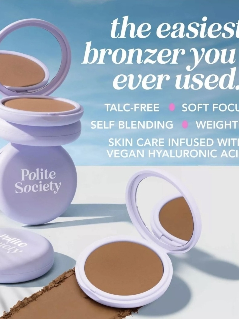 Polite Society Lightweight Bronzer Compact — Club Tropicana